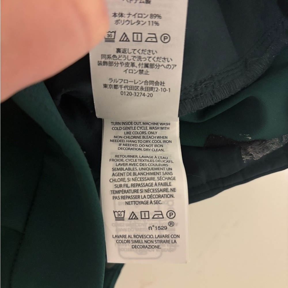 RLX RALPH LAUREN Eagle Nylon Stretch Pants Green Size 2 - Picture 13 of 13